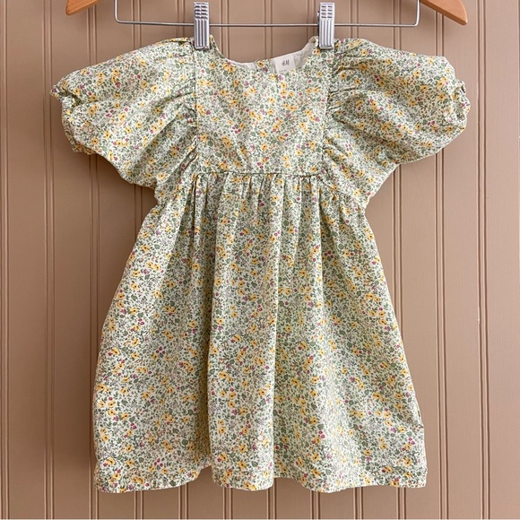 H&M Other - 100% Cotton Darling H&M Floral Print Easter Summer Dress Baby Size 12-18 Months
